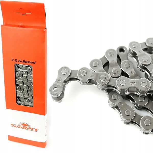 

Łańcuch rowerowy Sunrace 6/7rz. 116 ogniw Spinki