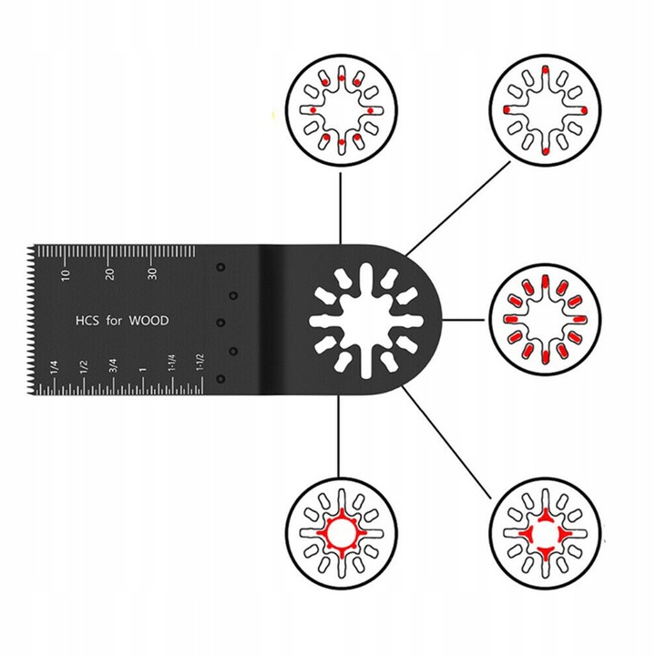 BRZESZCZOTY DO NARZEDZIA WIELOFUNKCYJNEGO DO DREWNA METALU PLASTIKU ZESTAW Typ uchwytu uniwersalny