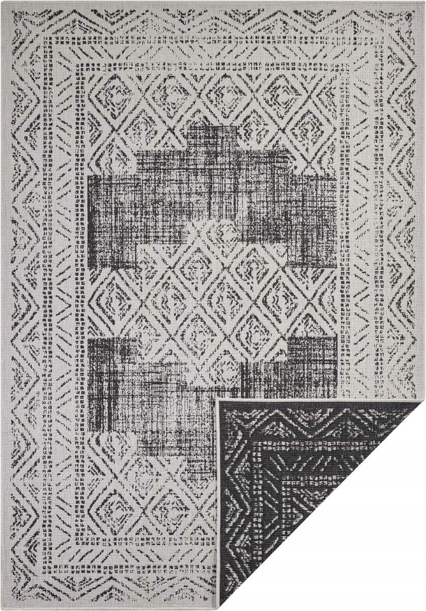 Čierny obojstranný koberec do kuchyne Gaia 160 x 230 cm