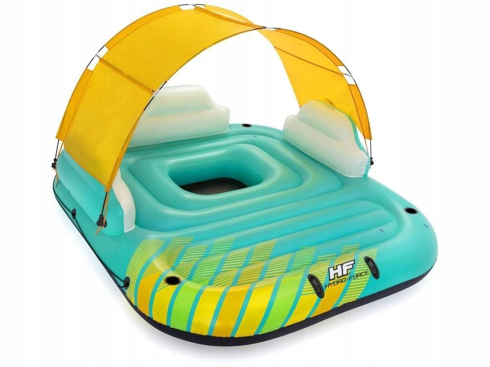 DMUCHANY MATERAC WYSPA NA BASEN PLAŻĘ 300 x 275 cm