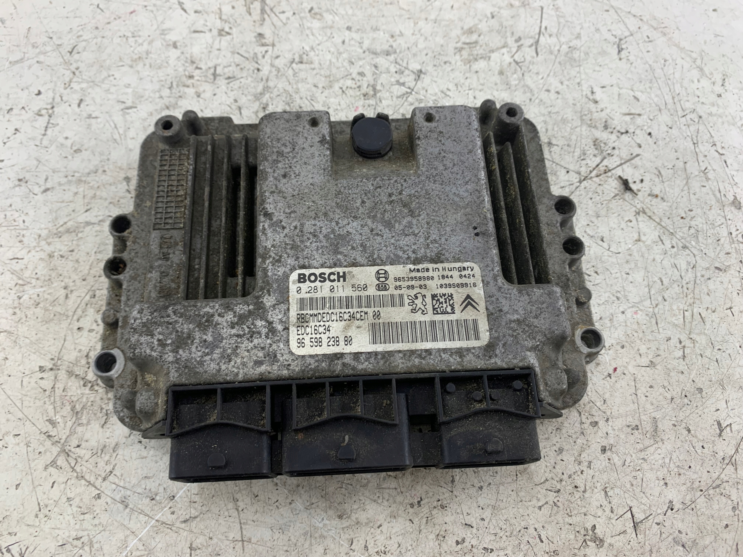 PEUGEOT 206 1.6 HDI control unit of the engine 9659823880