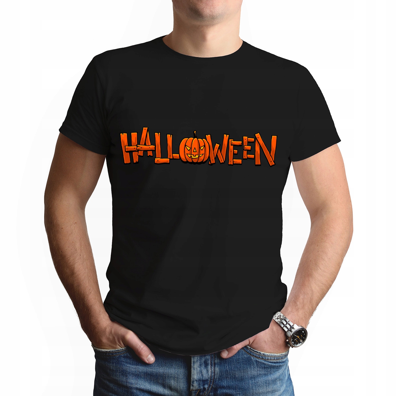 

Modna Koszulka Męska Czarna XXXL wzór Haloween 04