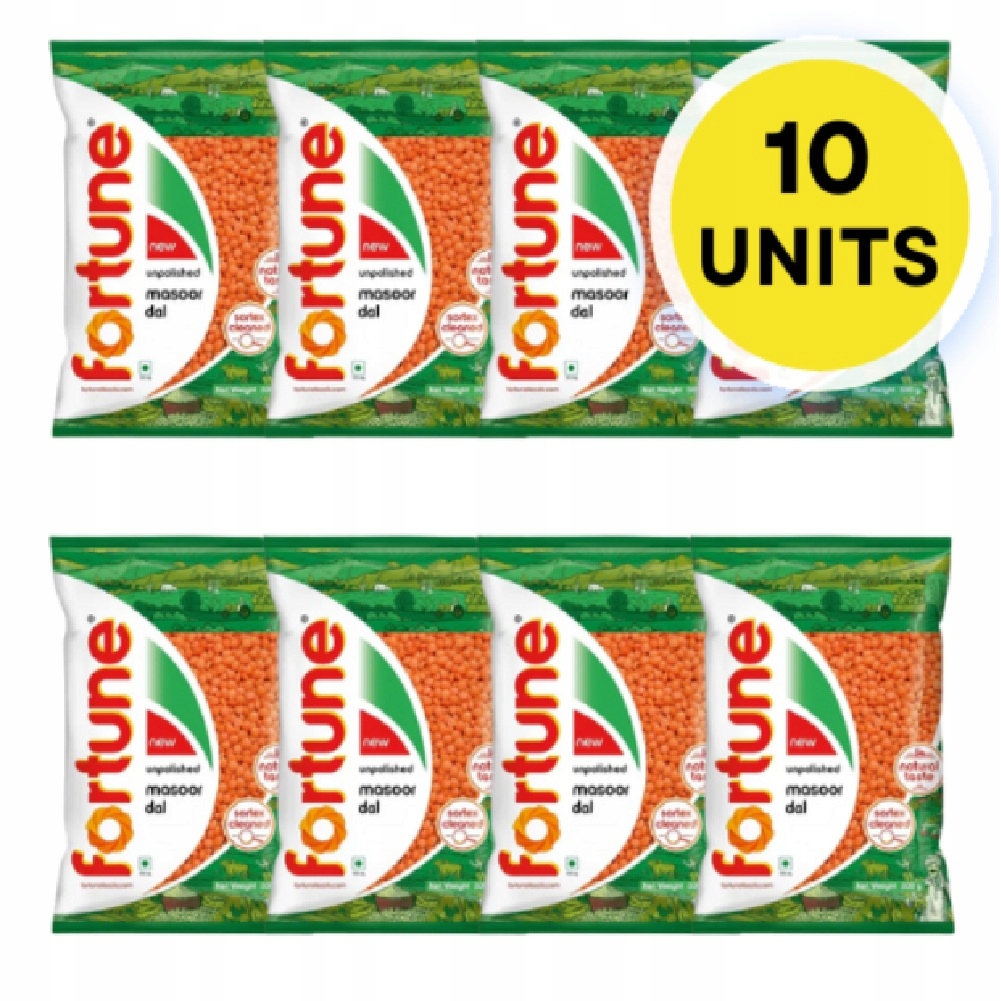 Levně Čočka Fortune Red Masoor Split (balení 10 x 500 g) 5 kg