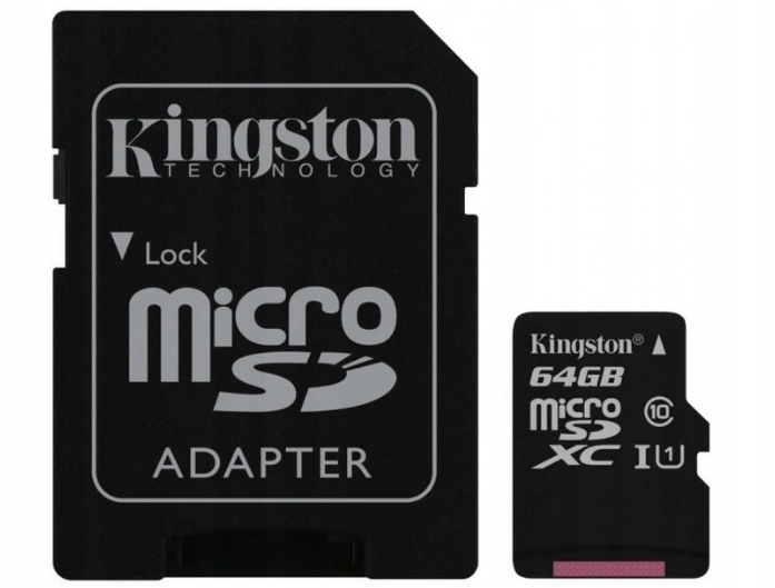KARTA PAMIĘCI MICRO SD 64 GB KINGSTON SDCS2 100 MB/s + ADAPTER Kod producenta 64 GB SDXC UHS 1 Class 10