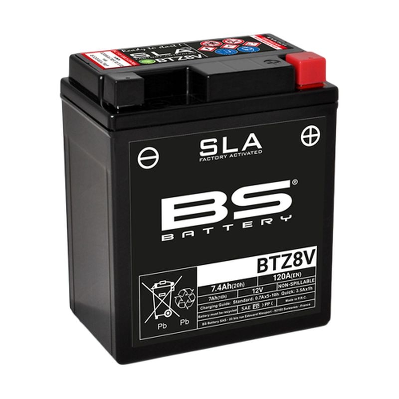 Bs Batéria BTZ8V (fa) (YTZ8V) 12V 7AH 113X70X130 Bezúdržbový Zaplavený