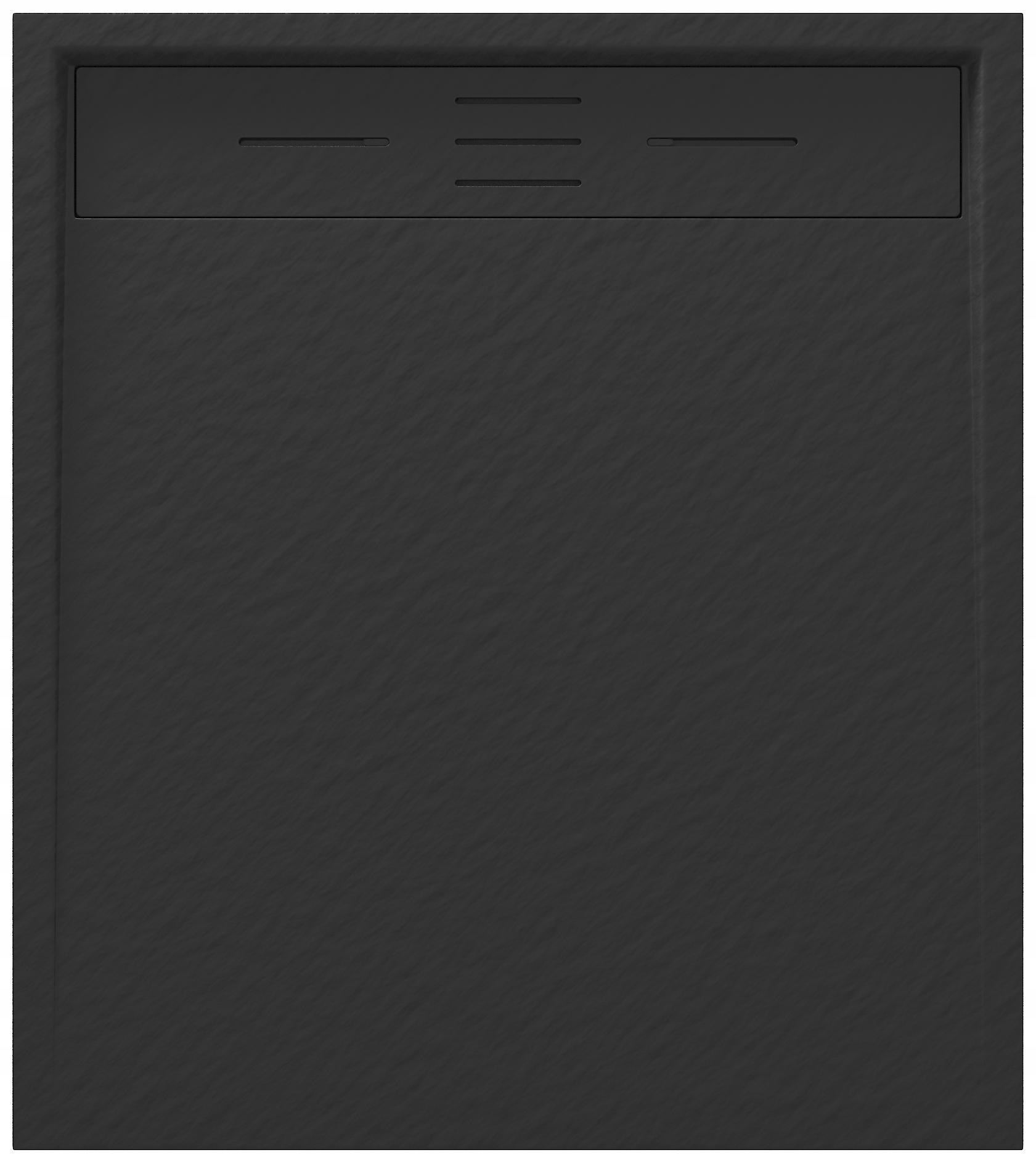 Sprchová Vanička Obdélníková 90 x 80 CM Černý Kompozit Viva