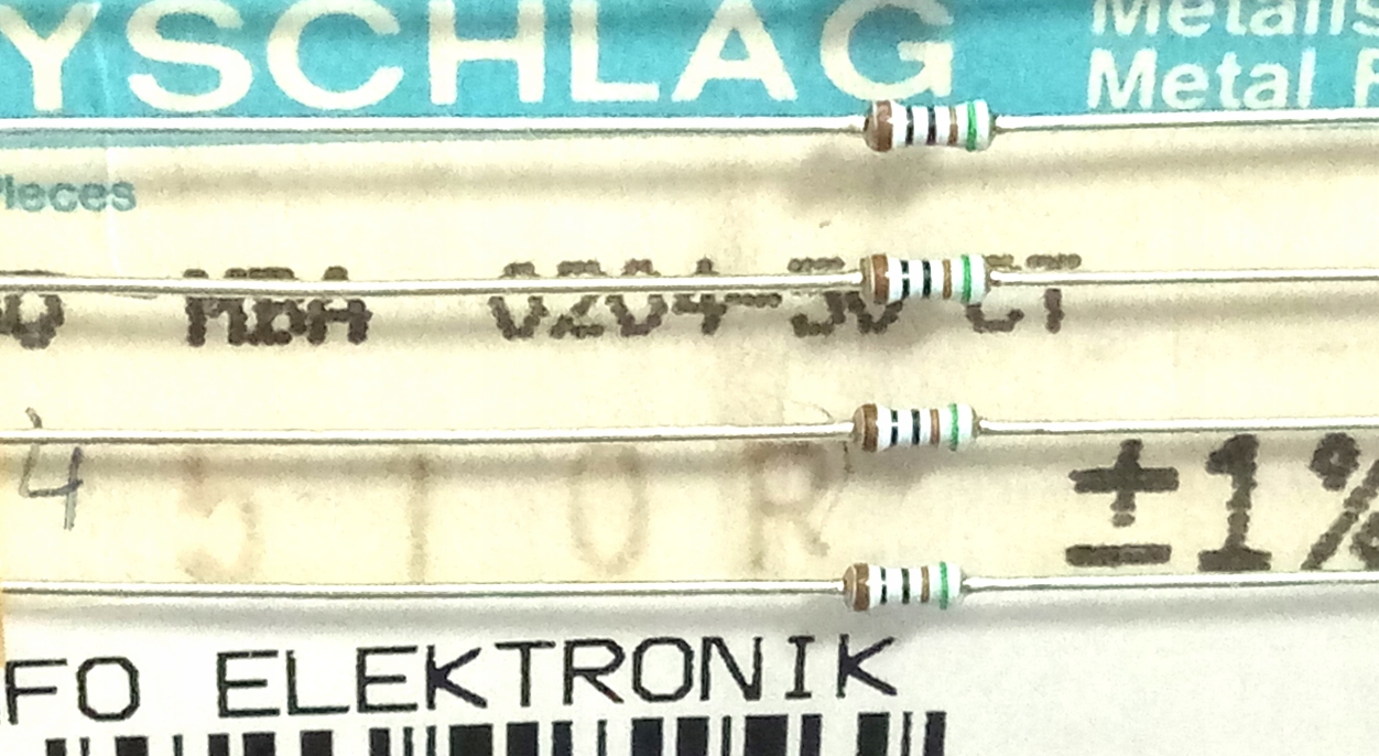 [20szt] Rezystor 510R 0.4W 1% Beyschlag MBA0204 low noise audio
