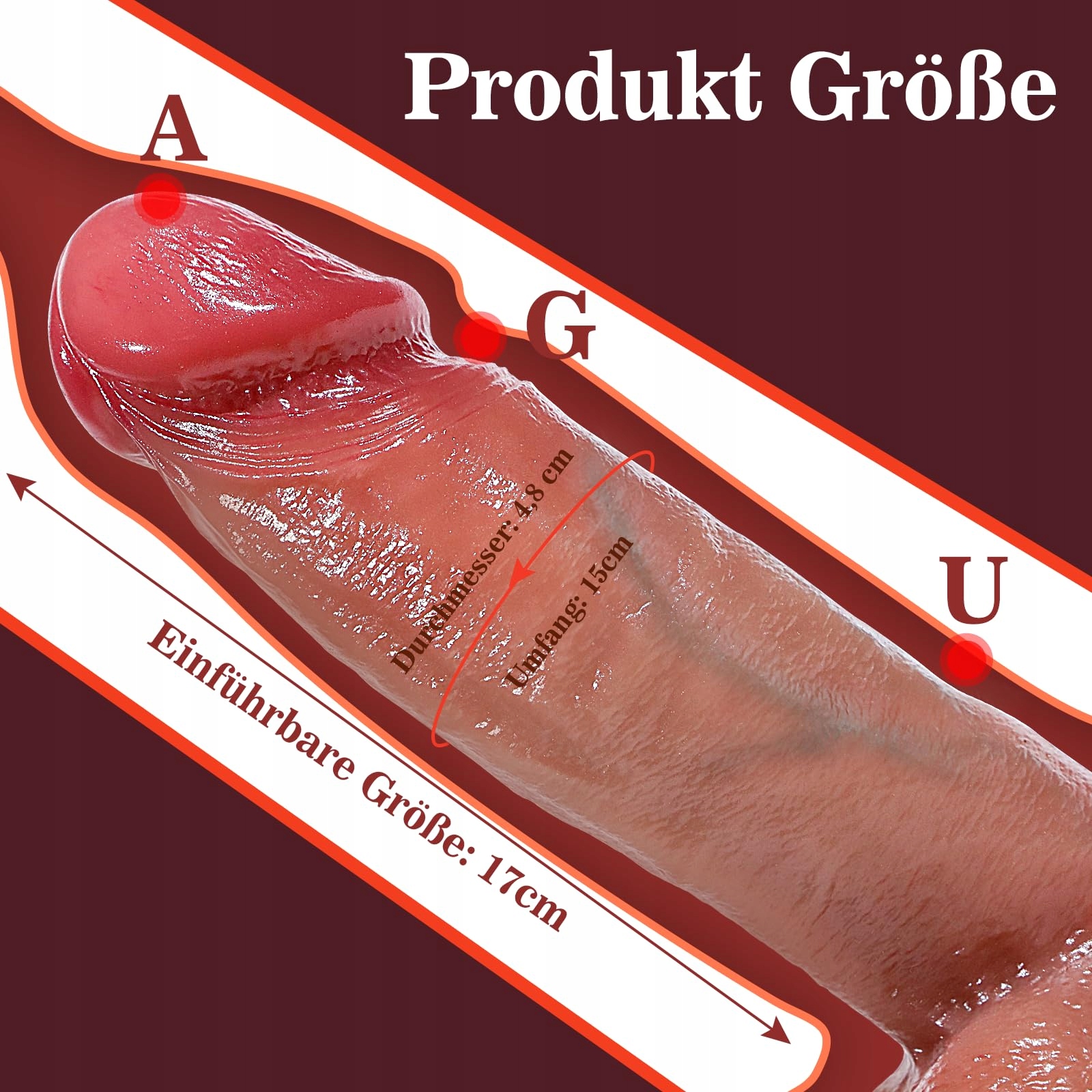 GROßER DILDO Realistyczny Silikonowy Dildo Z Przyssawką Dla Par — miniatura 2