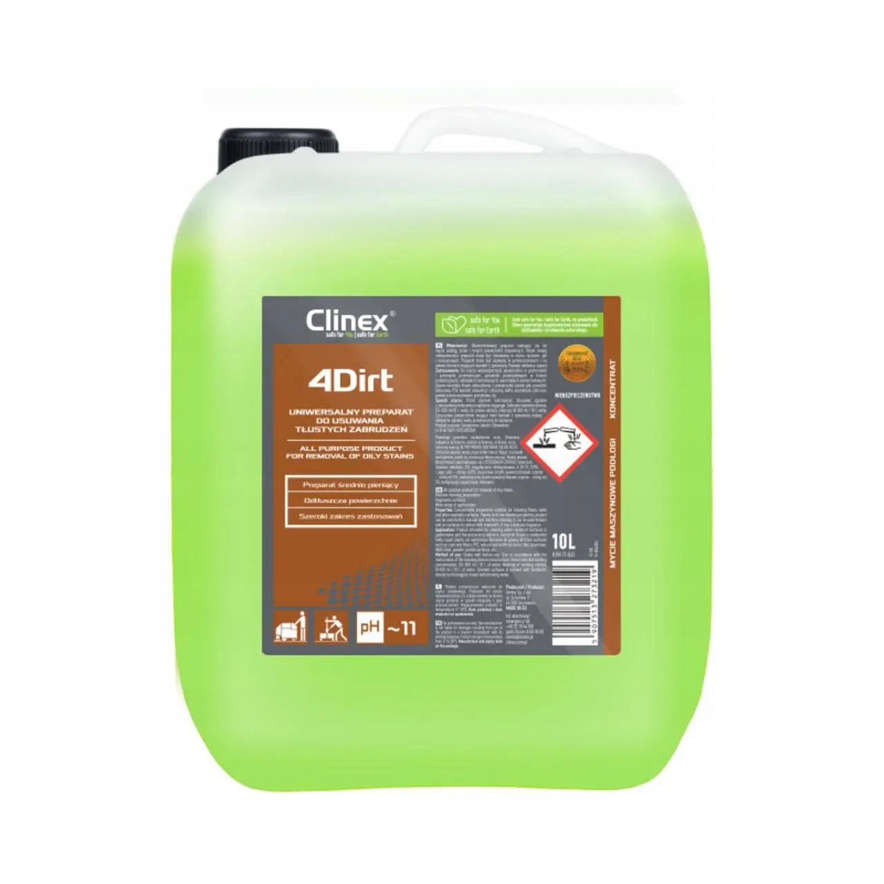 Clinex 4Dirt – univerzální přípravek na odstraňování mastných nečistot – 10 l