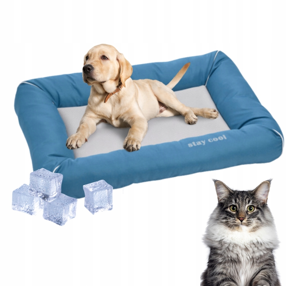 Levně Měkké Pelíšek S Chladící Podložkou Pro Psa Kočku Velké Celoroční 76 x 53 cm