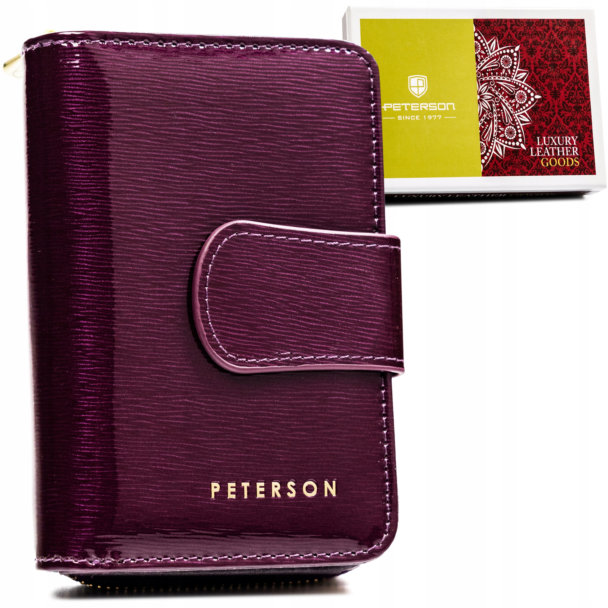 Peterson peněženka z pravé kůže fialová dámská