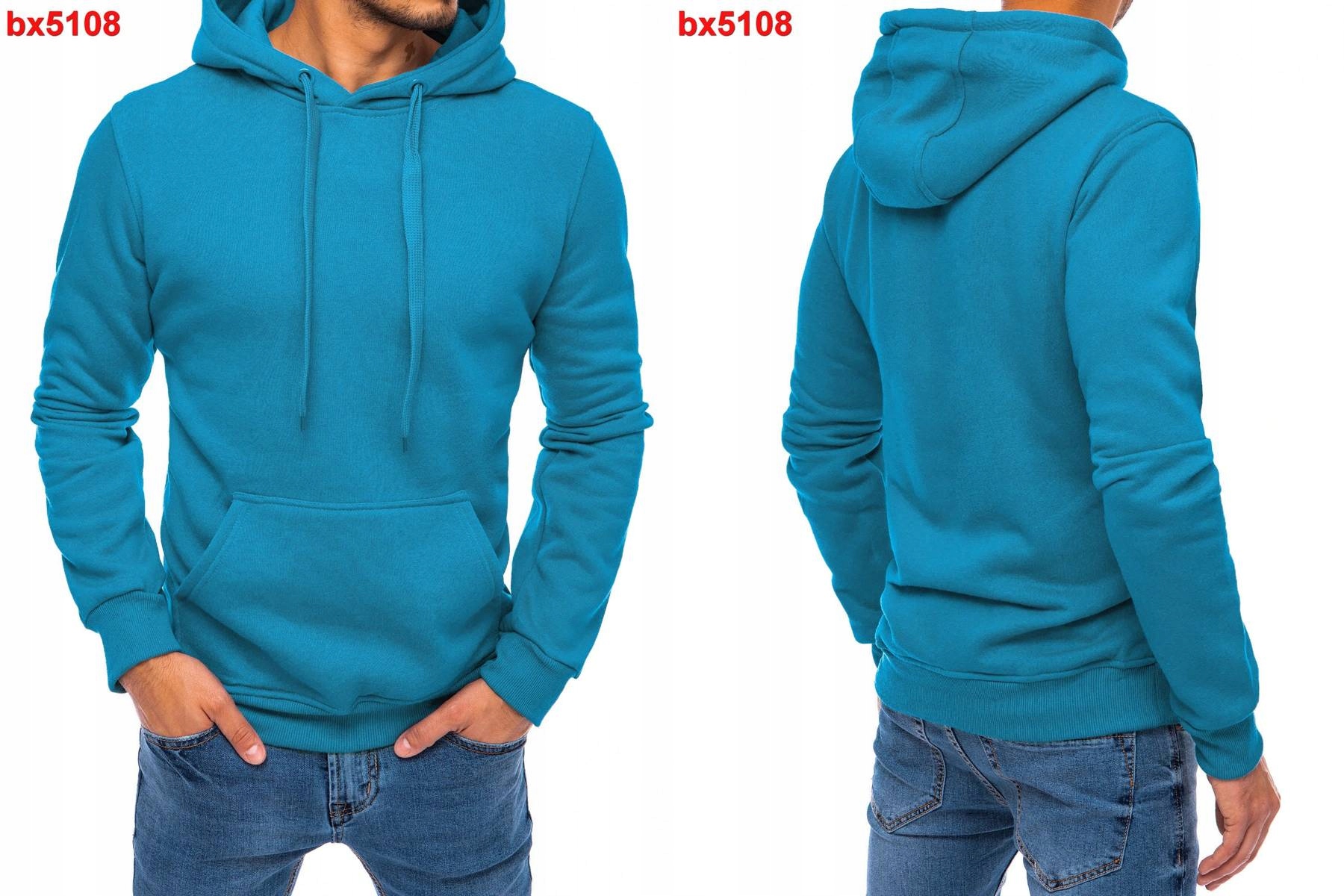 BLUZA MĘSKA Z KAPTUREM MIX KOLORÓW ox122 - XL Rękaw długi rękaw