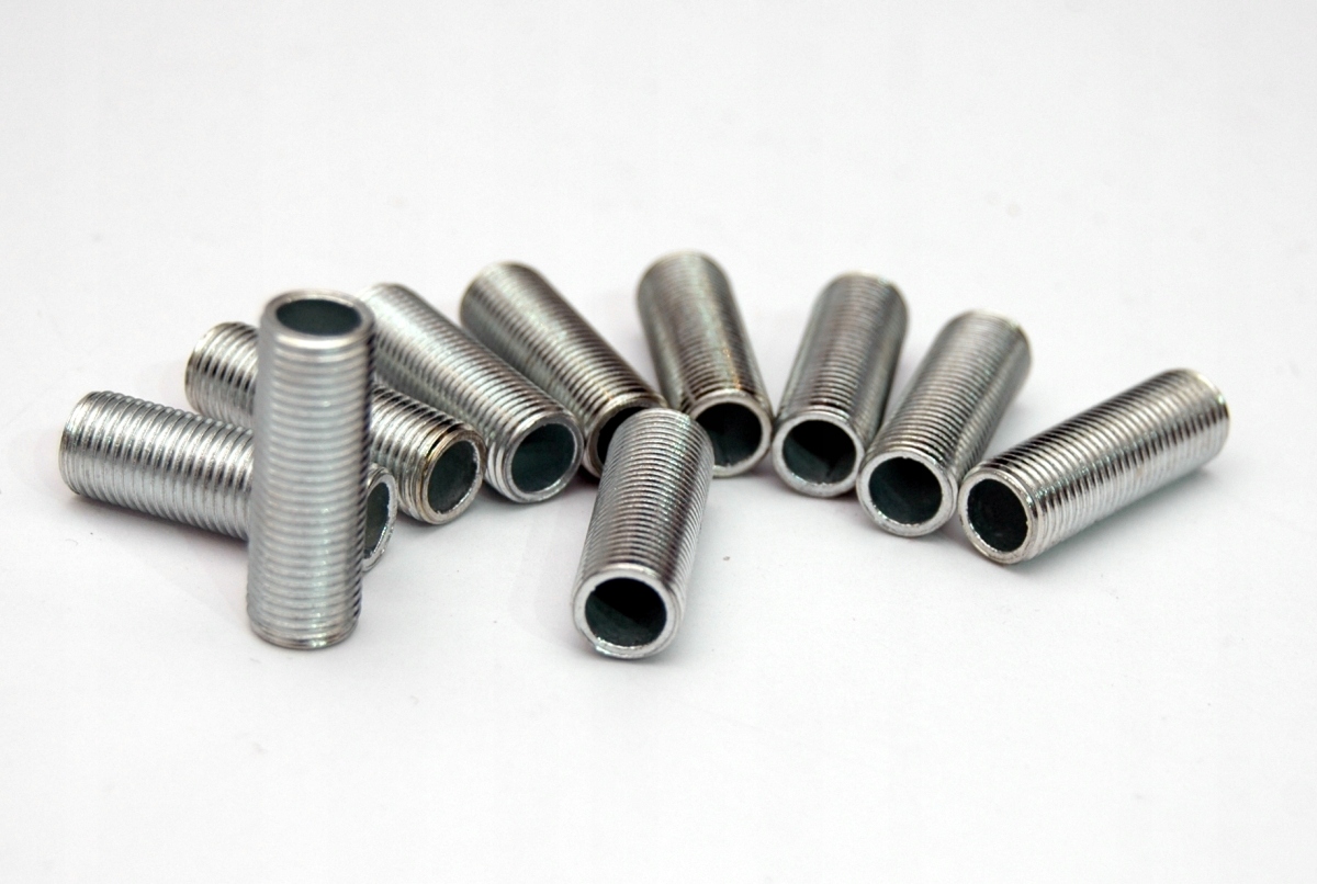 

10x Nypel M10x1 rurka 25mm gwintowana lampy żyrand