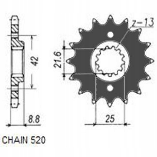 ZESTAW NAPĘD-OWY DID KAWASAKI EX 250 R NINJA 08-12 88-96 GPX 250 88-05 Producent DID
