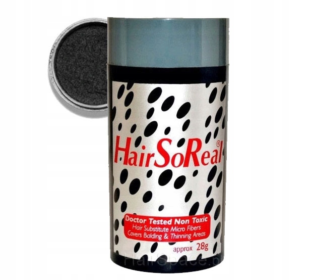 Hair So Real 28g Hsr Zahušťování vlasů Mikrovlákna Usa HairSoReal Černá