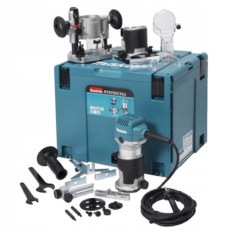 Makita Frezarka 710W Uchwyt 6/8mm Walizka RT0702CX2J akcesoria, szablon