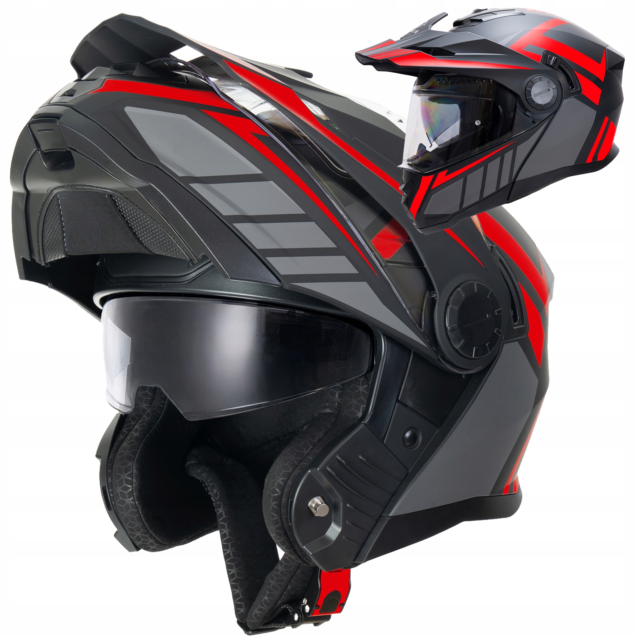 Kask motocyklowy szczękowy Horn S 55-56 blenda ECE2206 pod pinlock interkom