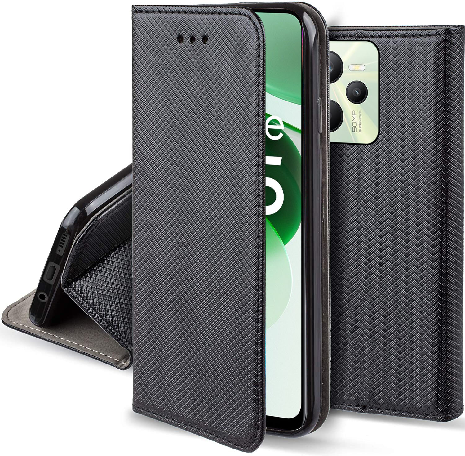 

Etui Do Realme C35 Magnet Smart Case Szkło