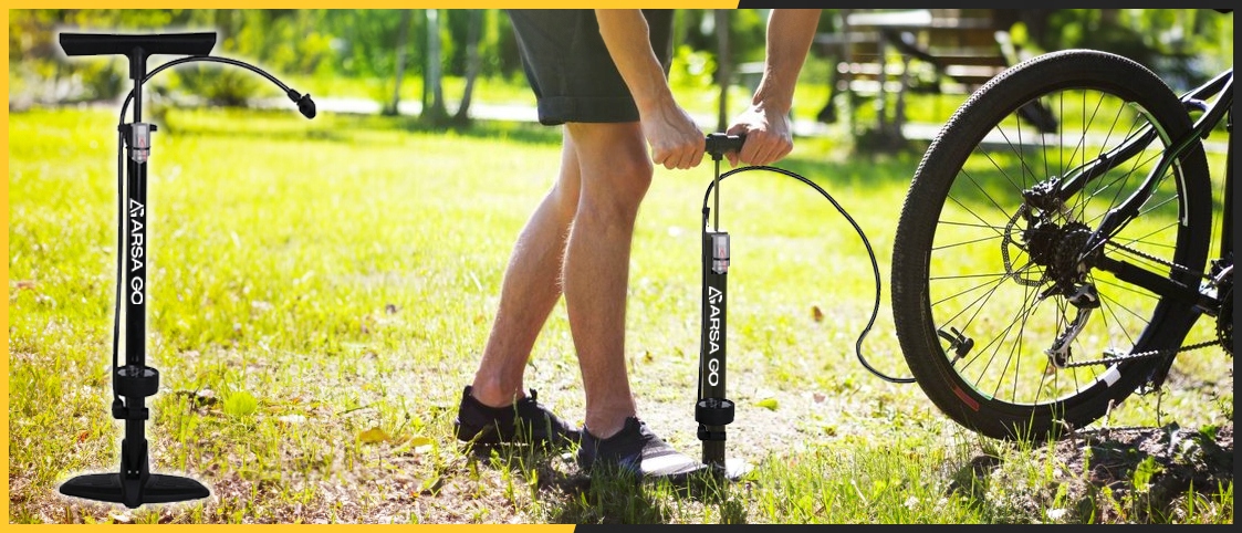 POMPKA ROWEROWA Z MANOMETREM RĘCZNA DO ROWERU PIŁEK SAMOCHODOWA PODŁOGOWA Długość 108 cm