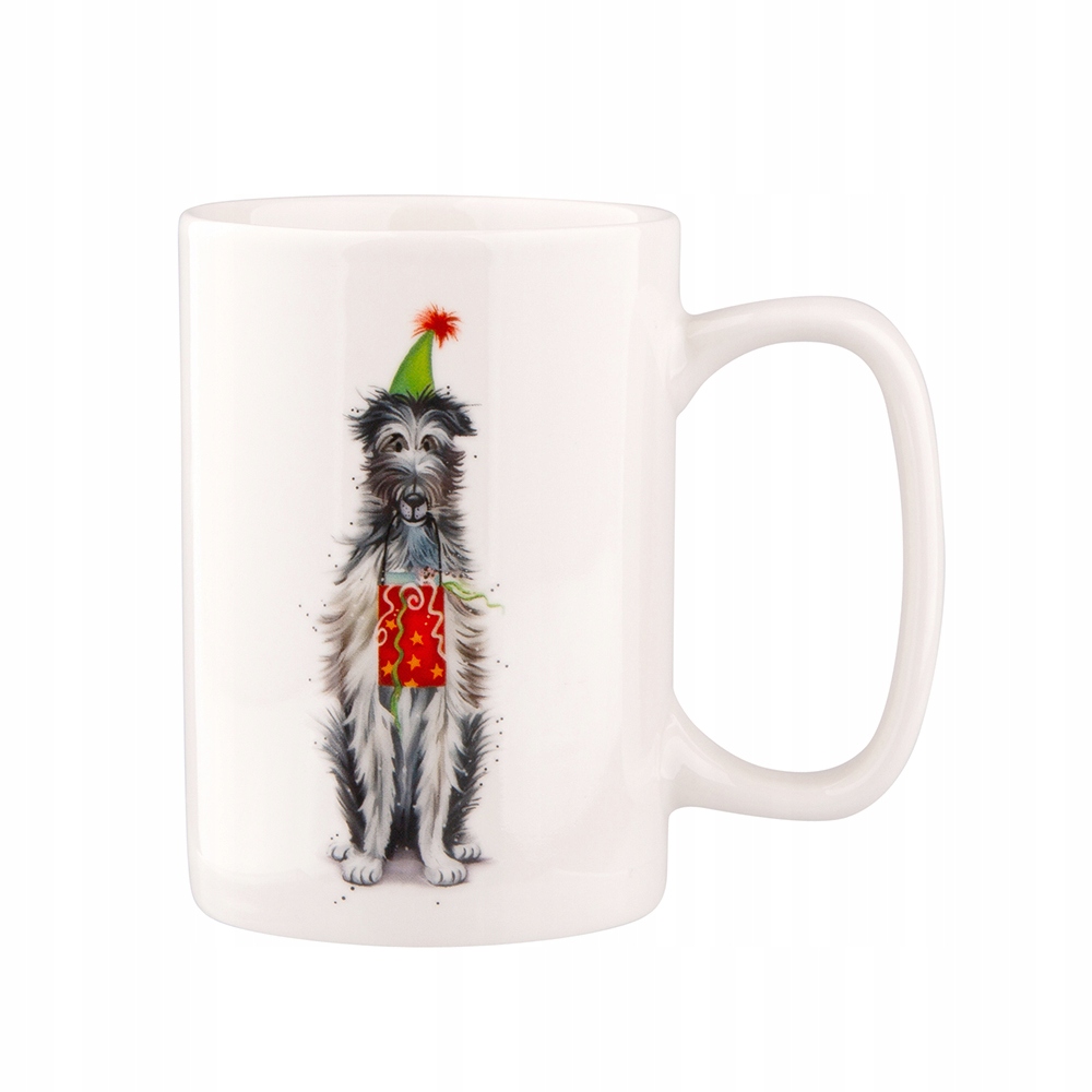 

Kubek do kawy z porcelany Świąteczny Pies 300ml