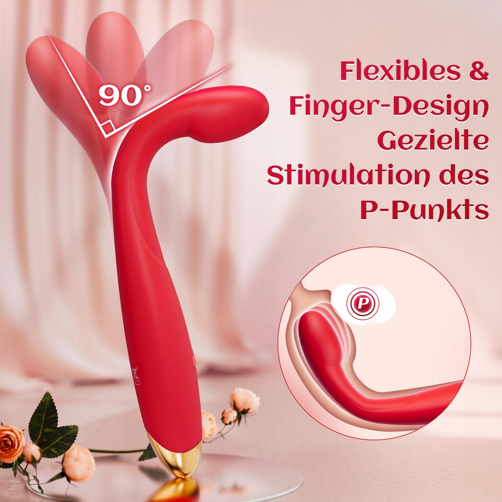 CACUOLA Wibrator Dildo 90° Elastyczny Cichy Mocny 10 Trybów Dla Kobiet — miniatura 4