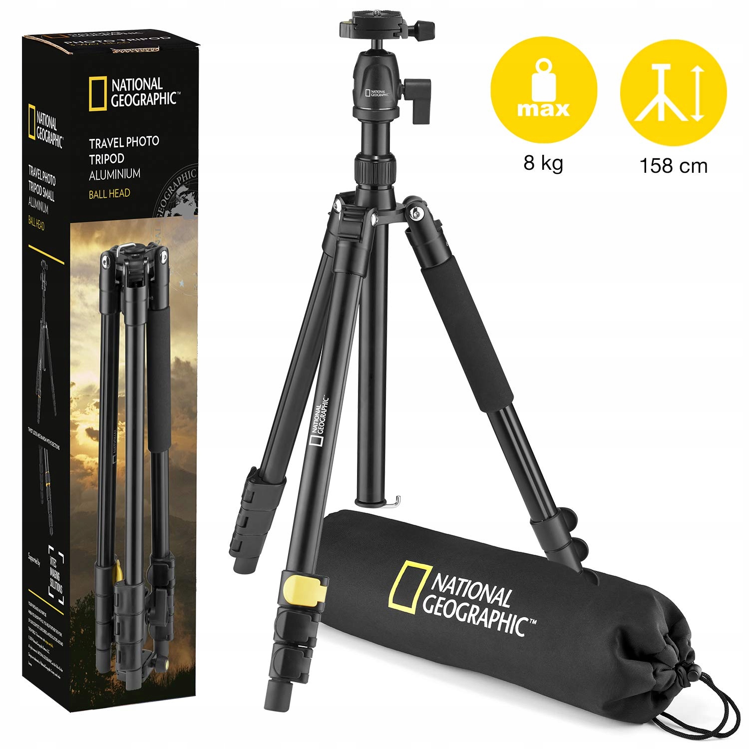 NATIONAL GEOGRAPHIC Statyw Podróżny Z Monopodem Aluminiowy Do 6kg