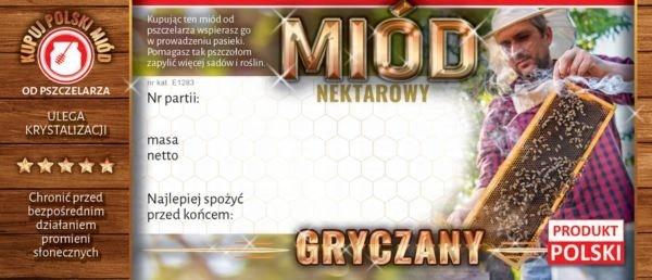 

Etykiety na miód gryczany (100szt) wzór E1283