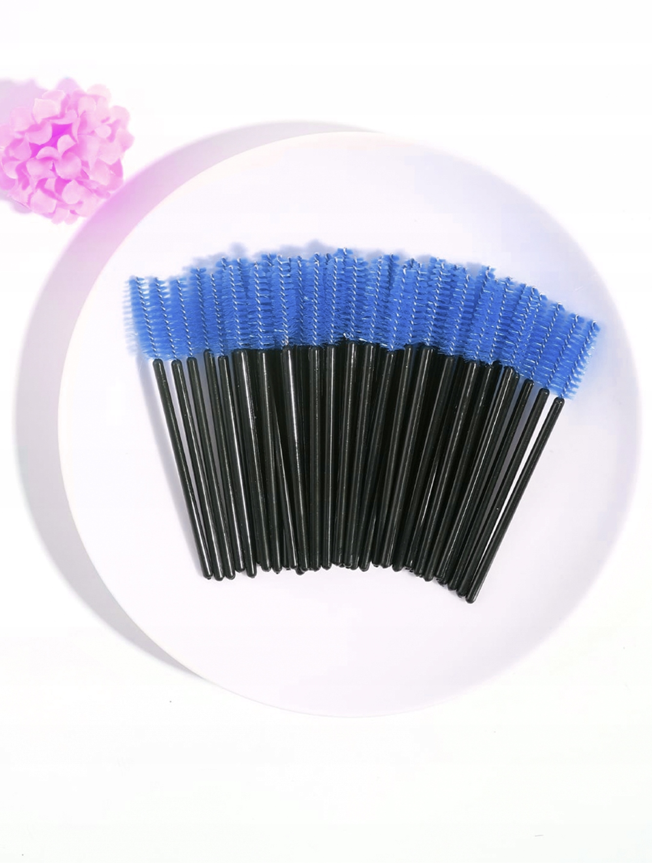 SZCZOTECZKA SPIRALKA DO RZĘS I BRWI CZARNO NIEBIESKA 50 SZT Stan opakowania oryginalne