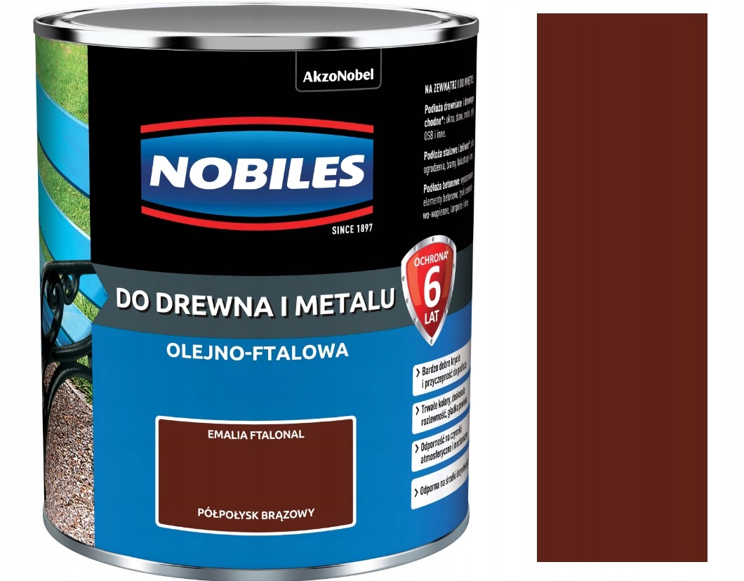

Nobiles Ftalonal Drewno Metal 0,7L Brązowy