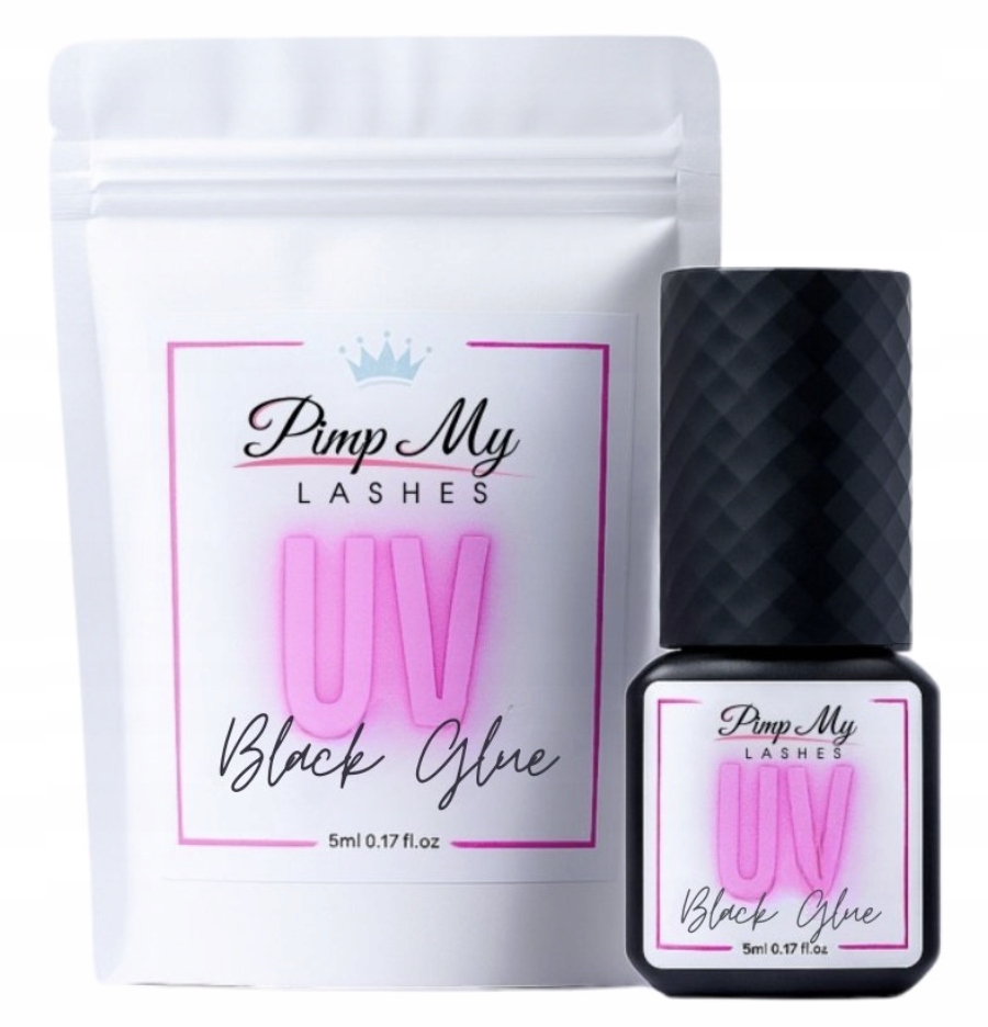 Lepidlo na prodlužování řas Uv Black Glue 5 ml Pimp My Lashes