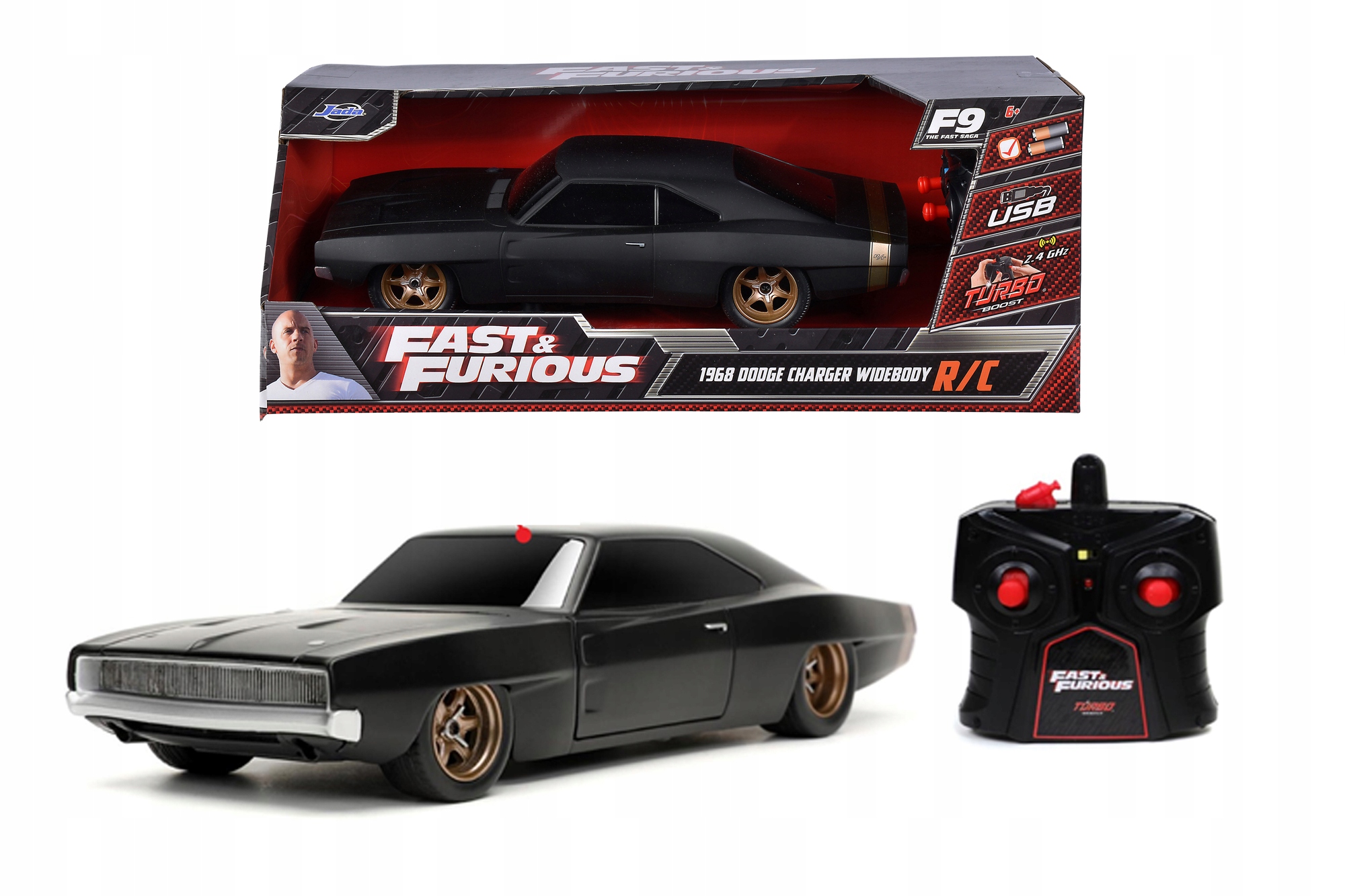 Jada F&f Rc Dom's Dodge Charger 1:16 390x165 mm Jada