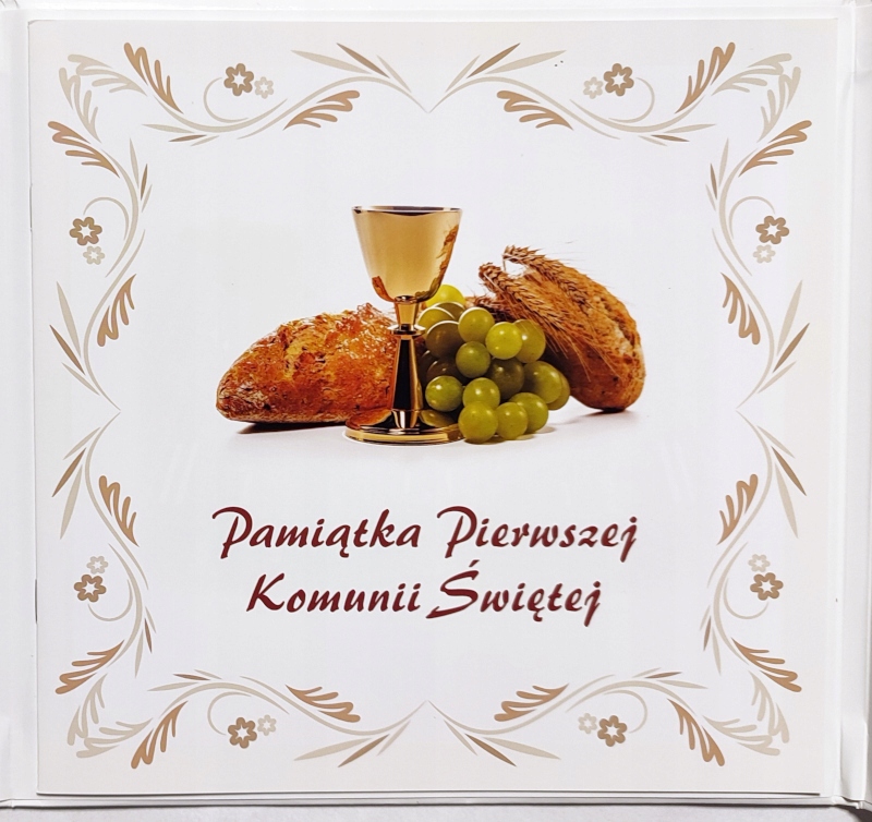 PAMIĄTKA PIERWSZEJ KOMUNII ŚWIĘTEJ kolor srebrny Marka inna marka