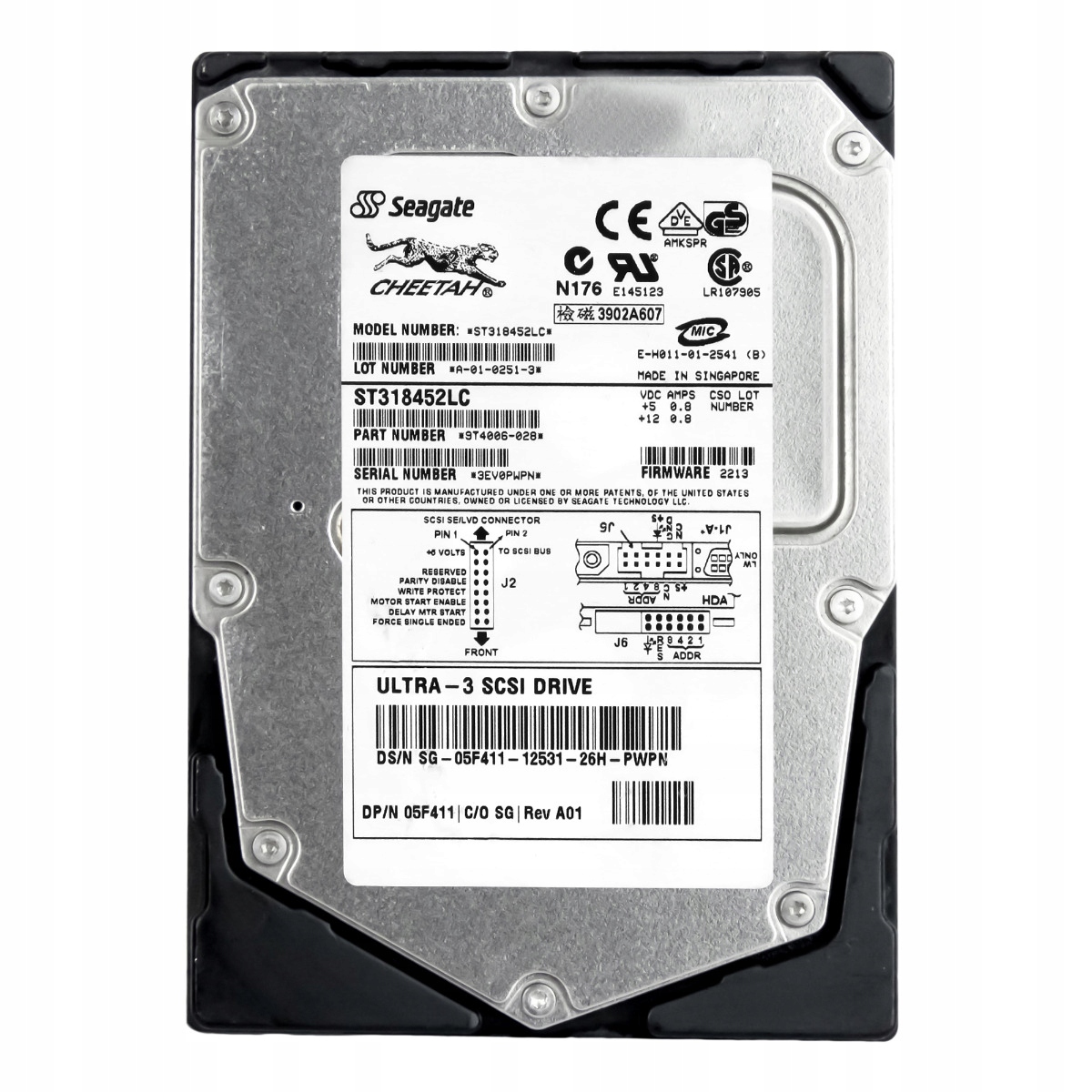 Dell 05F411 18 Gb 15K 8 Mb Scsi U160 3.5" ST318452LC