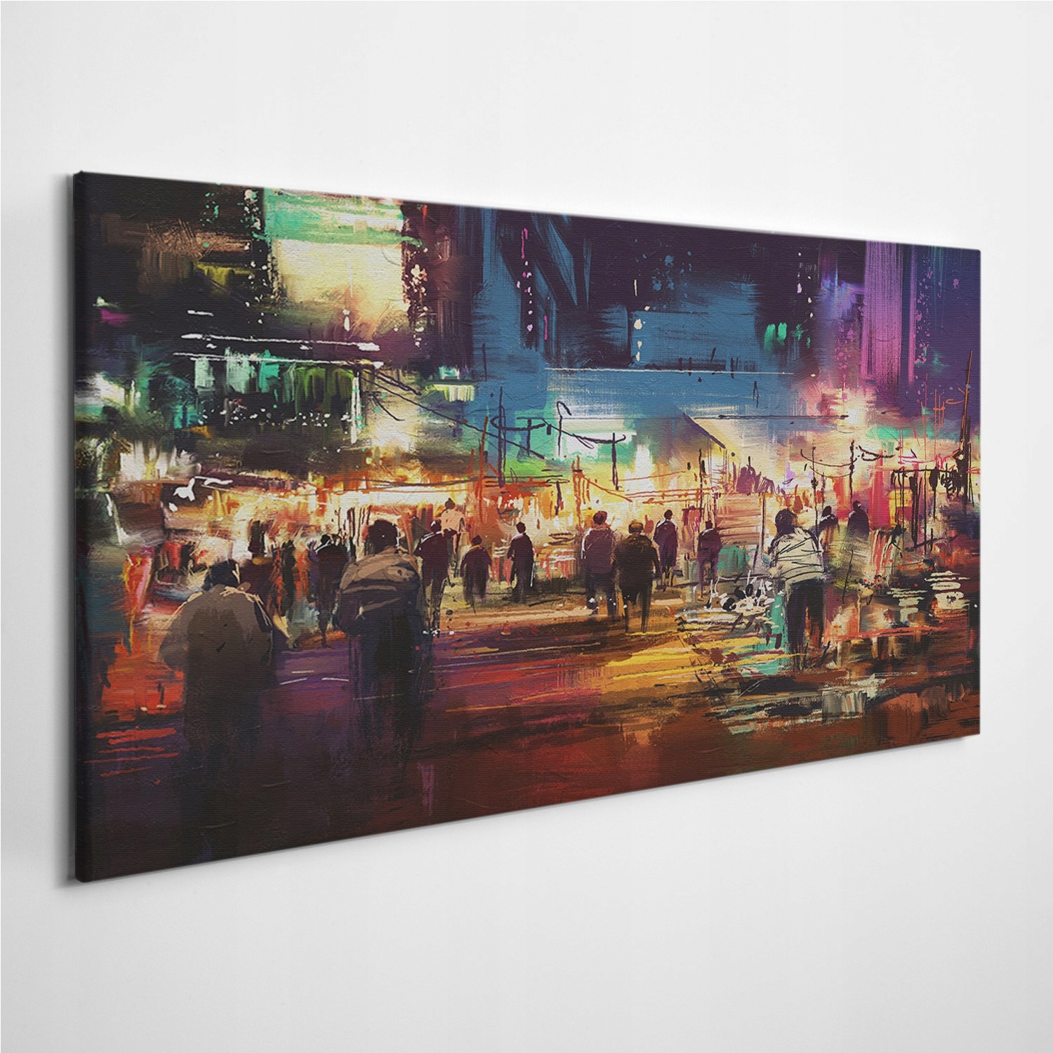 

Foto-obraz na ścianę Miasto Ludzie Sklepy 120x60