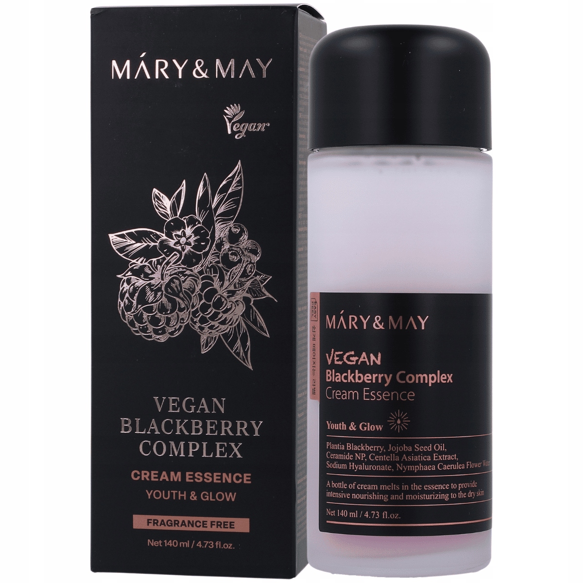 Mary&May Vegan Blackberry Complex Cream Essence 140 ml – hydratační esence