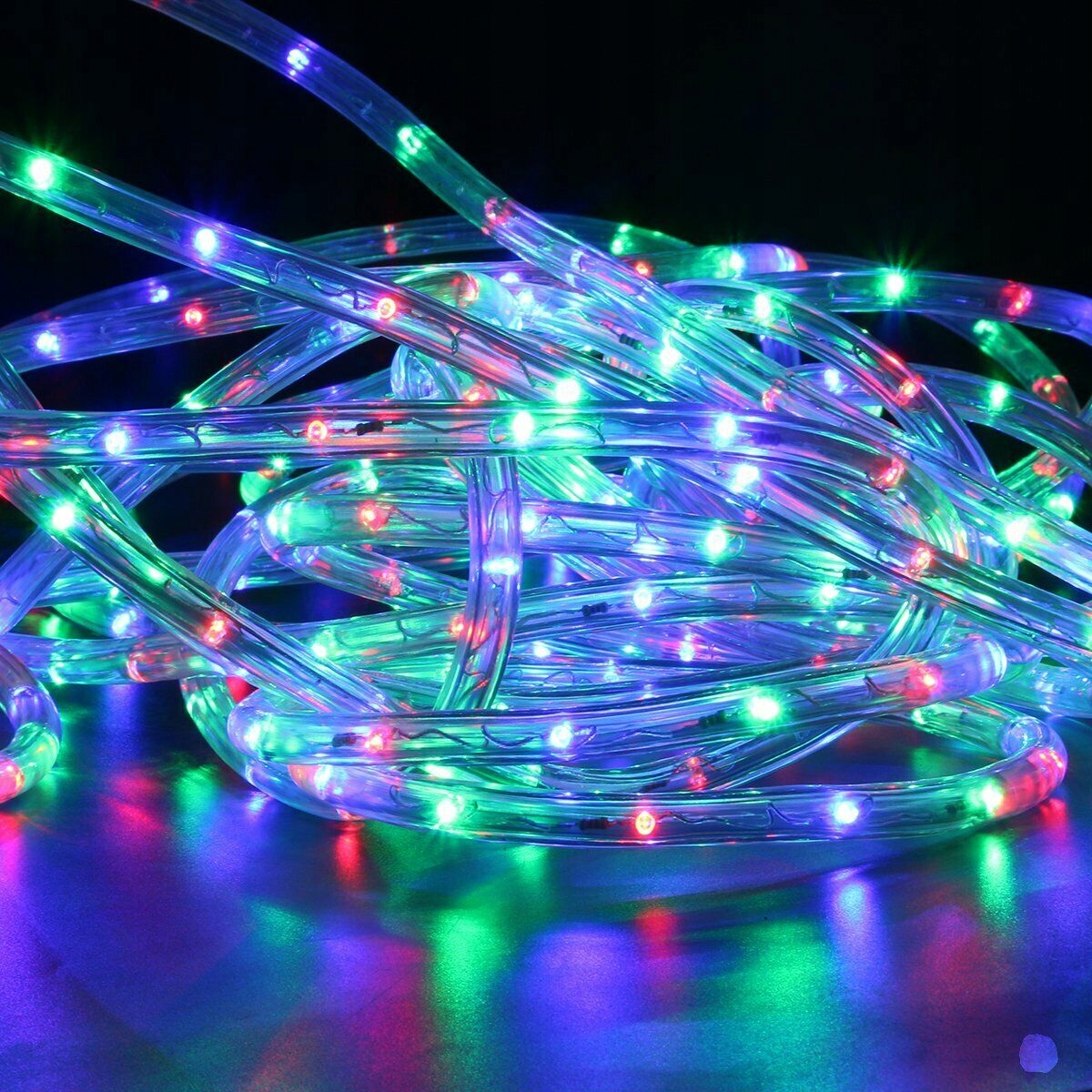 ZEWNĘTRZNY WĄŻ LED CHOINKOWY MULTICOLOR 3 ŻYŁOWY Długość sznura 1 m