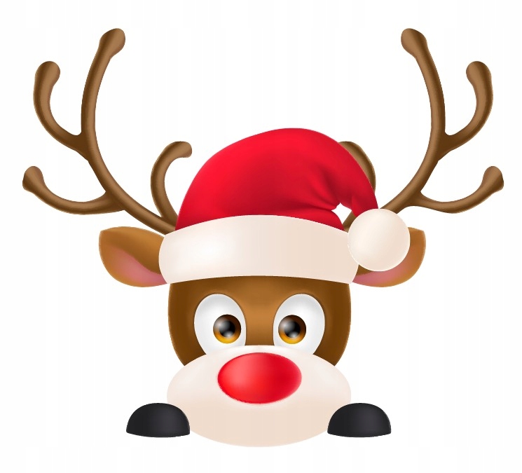 WIELORAZOWE naklejki świąteczne na okno RENIFER