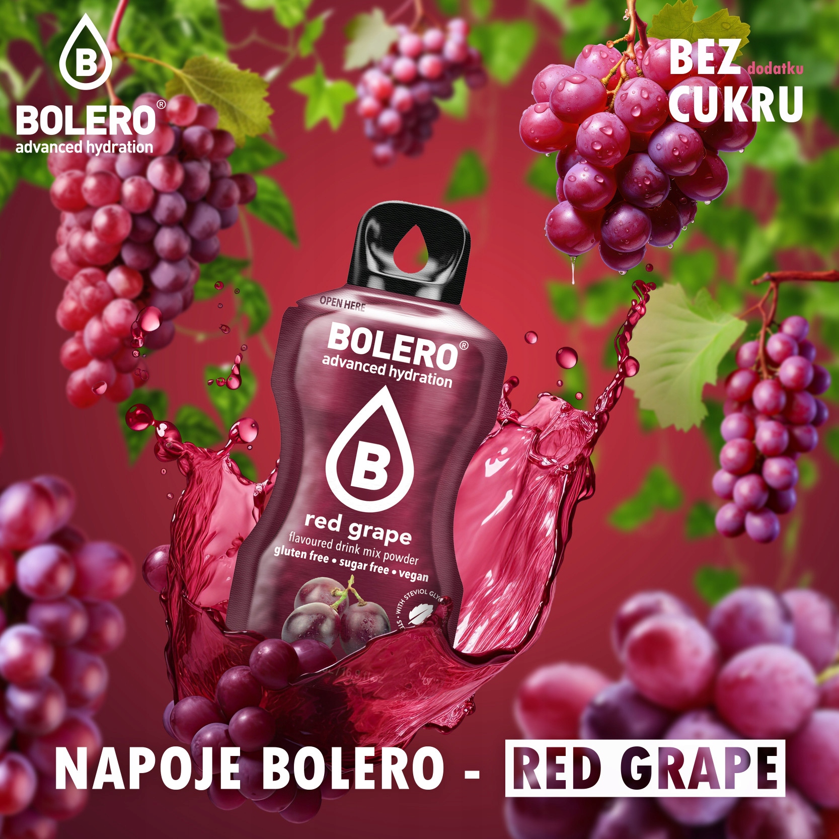 Bolero 3g Red Grape ze stewią Smak Czerwone winogrono