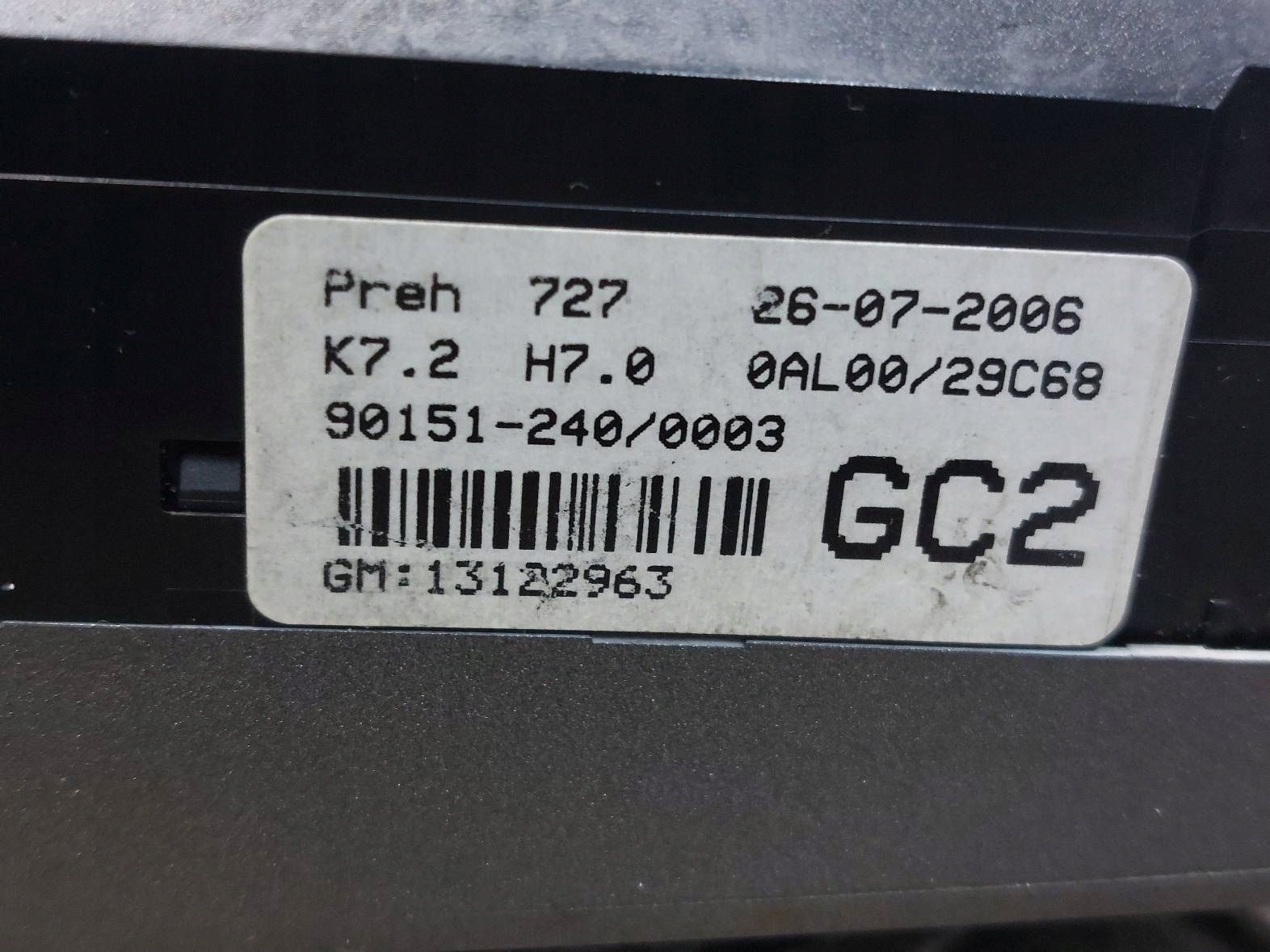 PANEL air conditioning devices + light switch + display OPEL ASTRA H 13122963