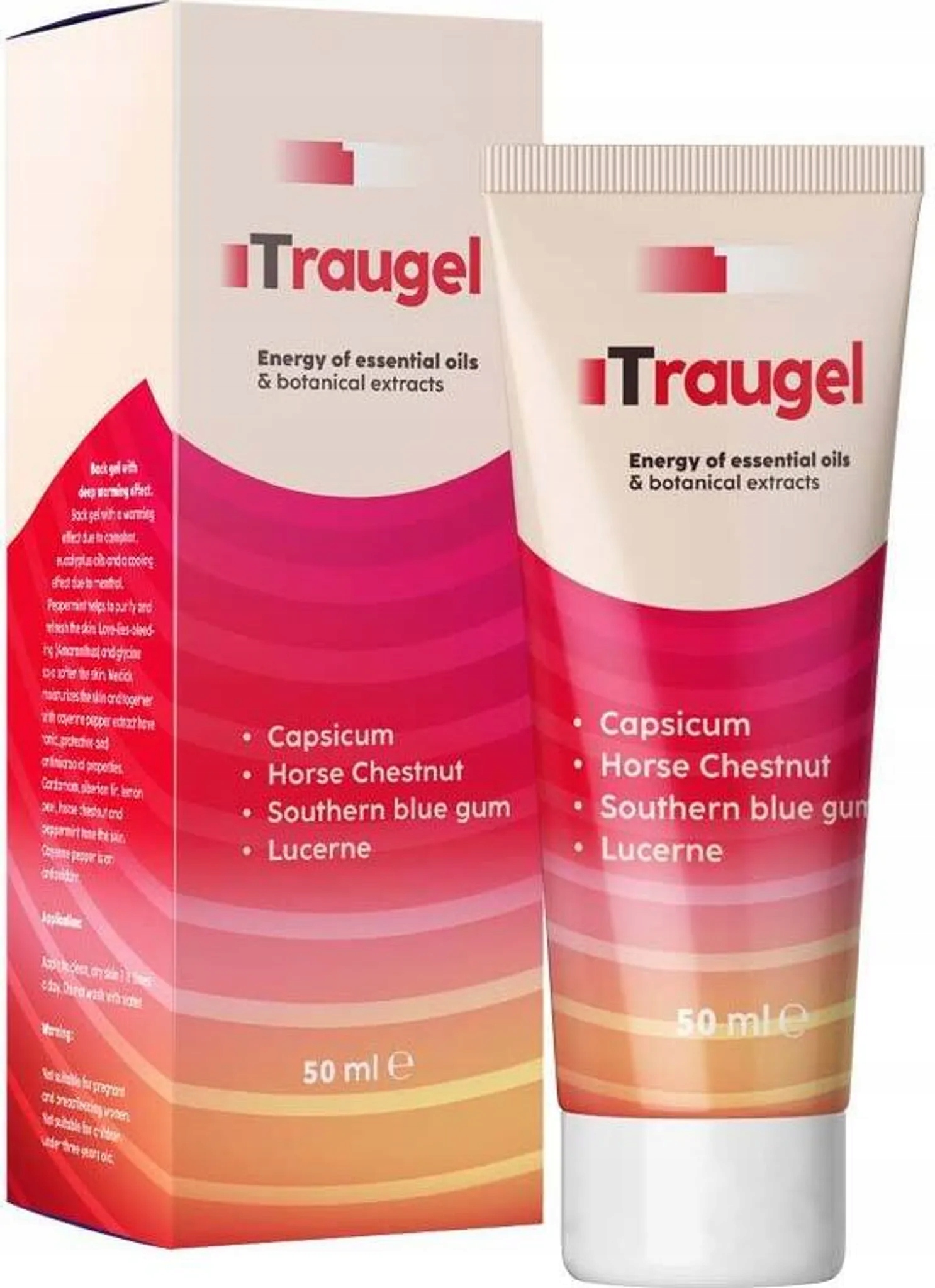 Traugel – żel rozgrzewająco-chłodzący z mentolem i kamforą, 50 ml