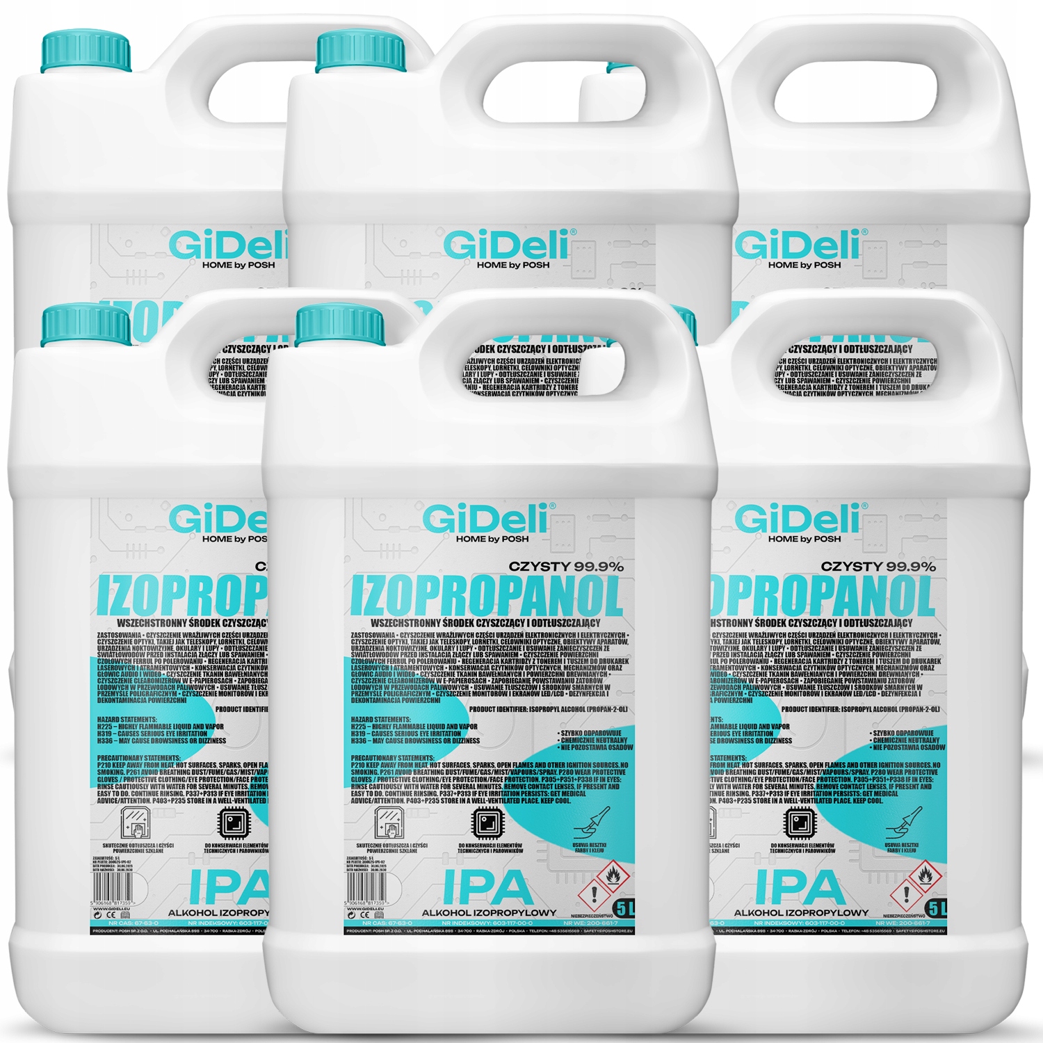 Isopropylalkohol GiDeli Ipa Isopropanol 6 x 5 l 99,9 %