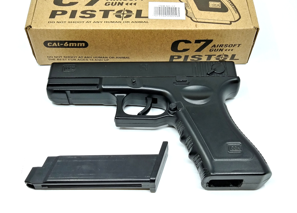 GLOCK Pistolet METALOWY NA KULKI Replika C7 - 6 mm Kod producenta GLOCK Replika C7
