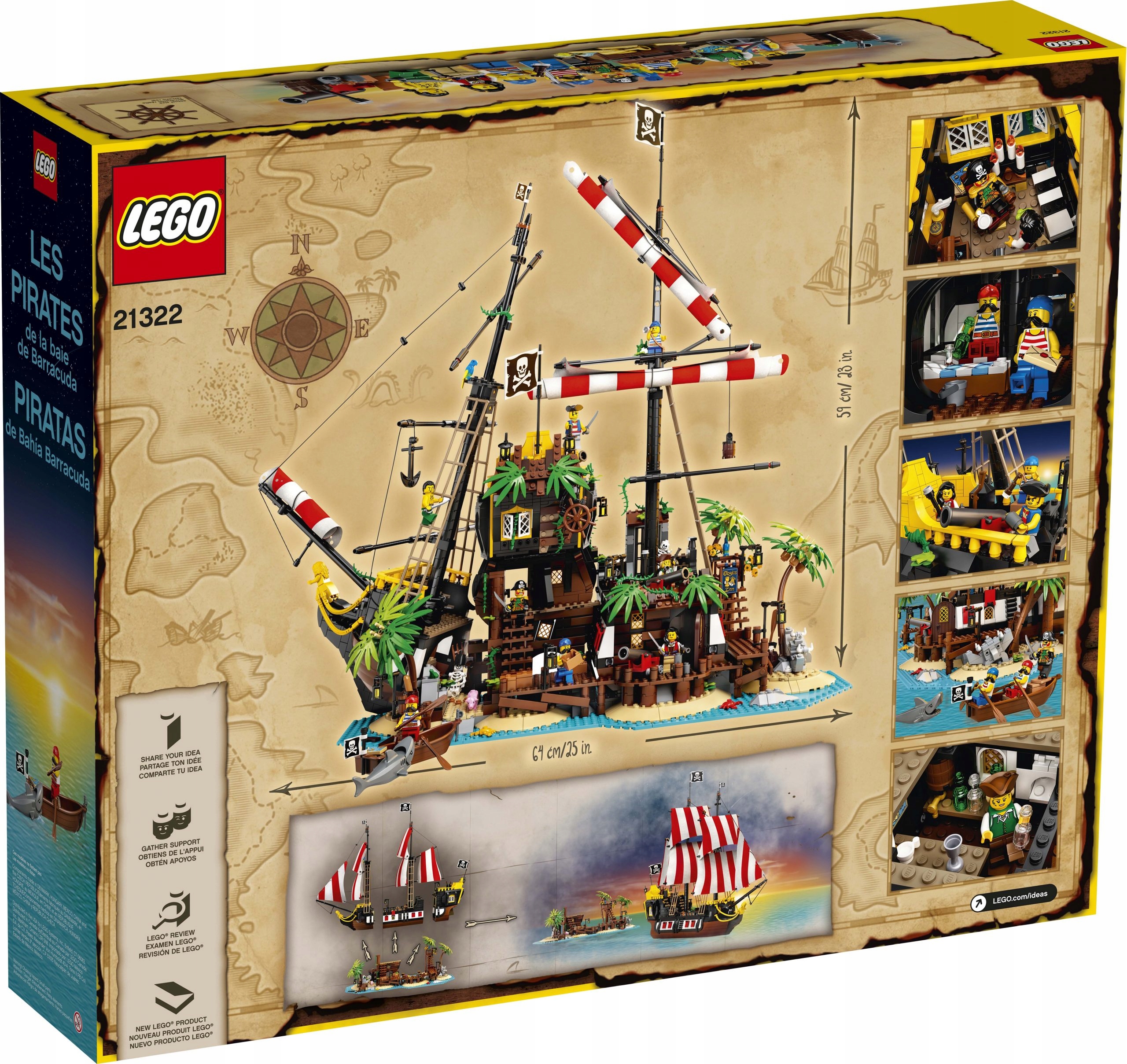 LEGO IDEAS 21322 PIRACI Z ZATOKI BARAKUD NOWY Marka LEGO