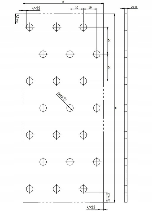 PP8 PŁYTKA PERFOROWANA ŁĄCZNIK PŁASKI 60x240 OCYNK EAN (GTIN) 5907708144089