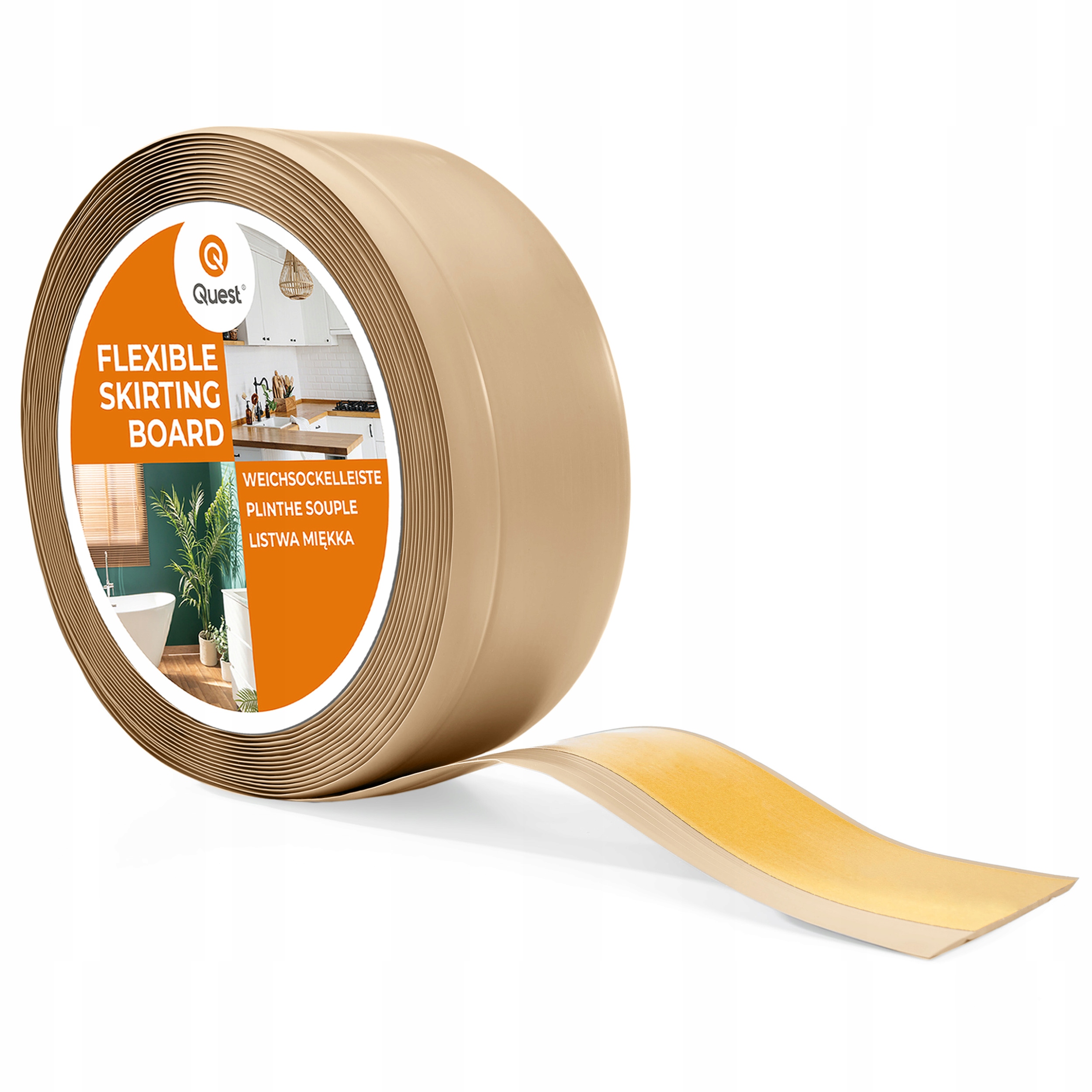 Podlahová lišta samolepicí Pvc 70x20mm, písková-kašmír, 20m