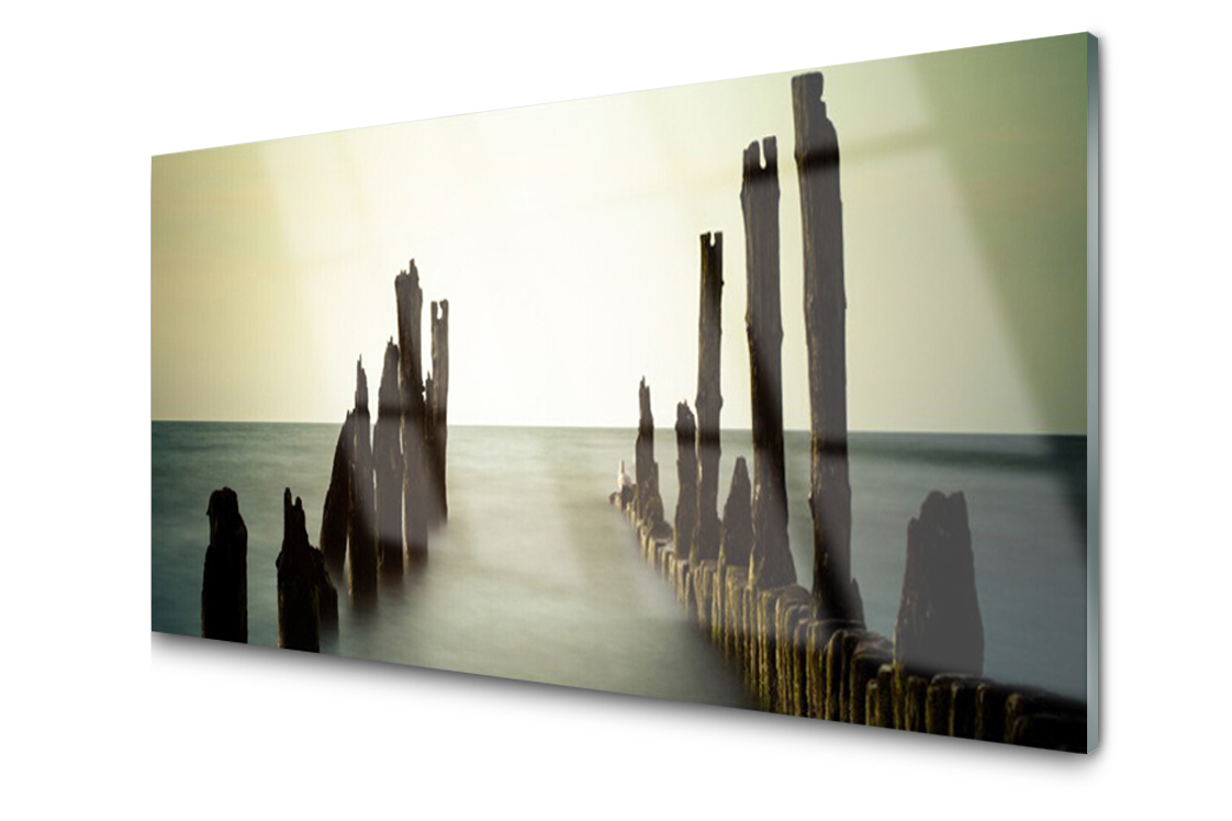 Sklenený panel Morská doska Slnko 120x60 Lepidlo