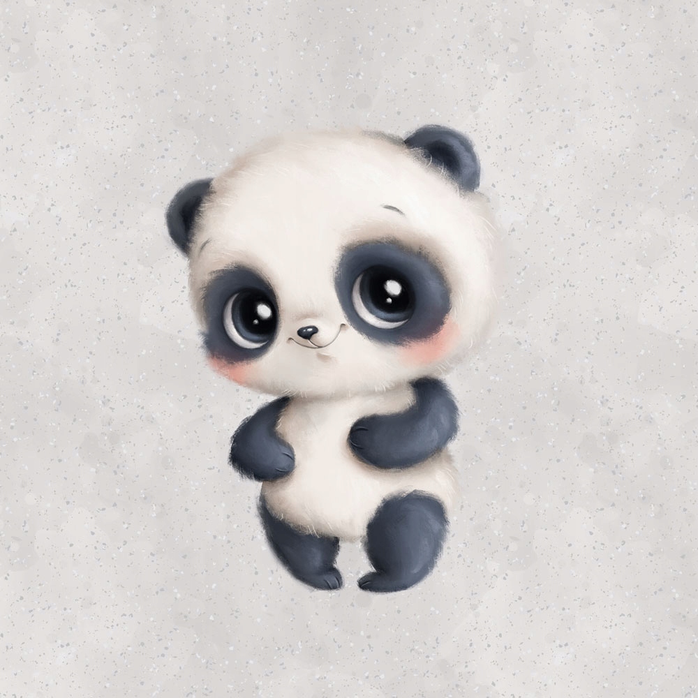 Panel dres M Long: Małe Słodziaki szary: Panda