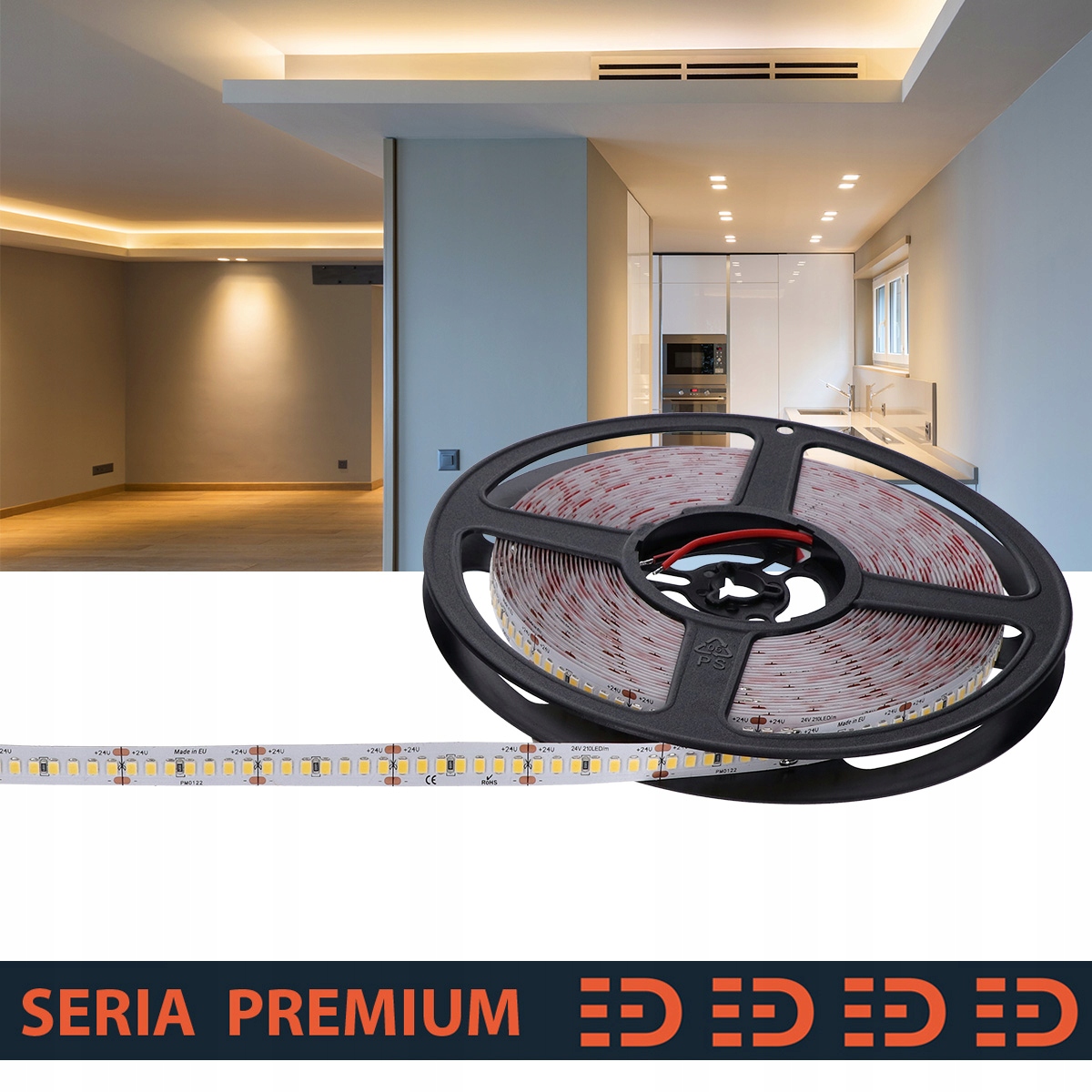 Led pásik| Neutrálna biela| 24V 210 LED/m 800lm/m| 10m 5 rokov záruka