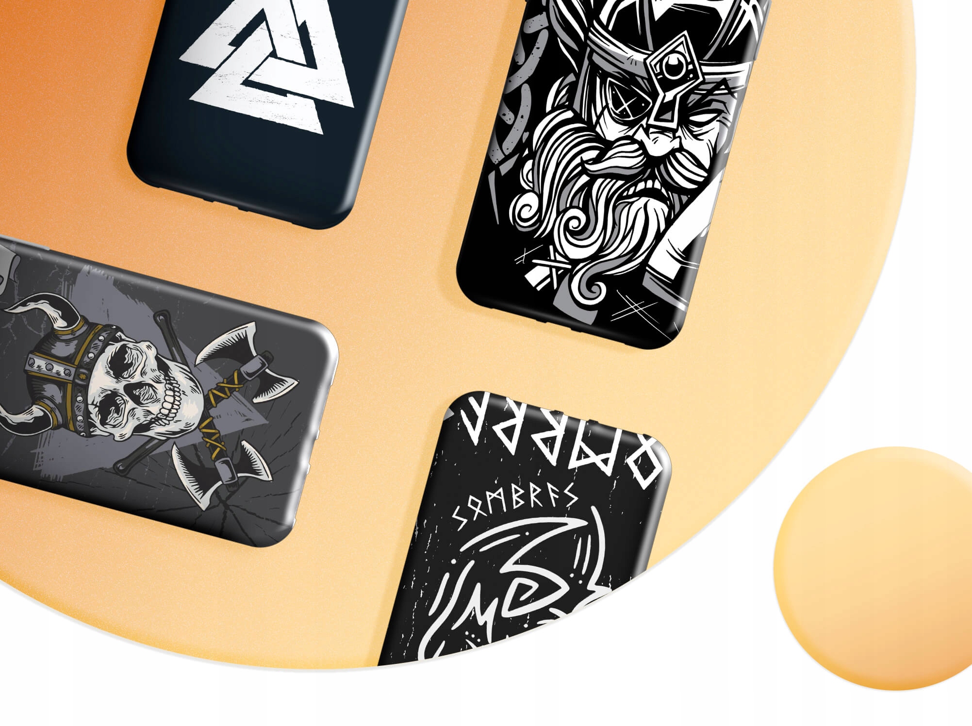 ETUI DO SAMSUNG GALAXY S21 PLUS 5G WZORY WIKINGOWIE VIKING RUNY ODYN CASE Kolor szary