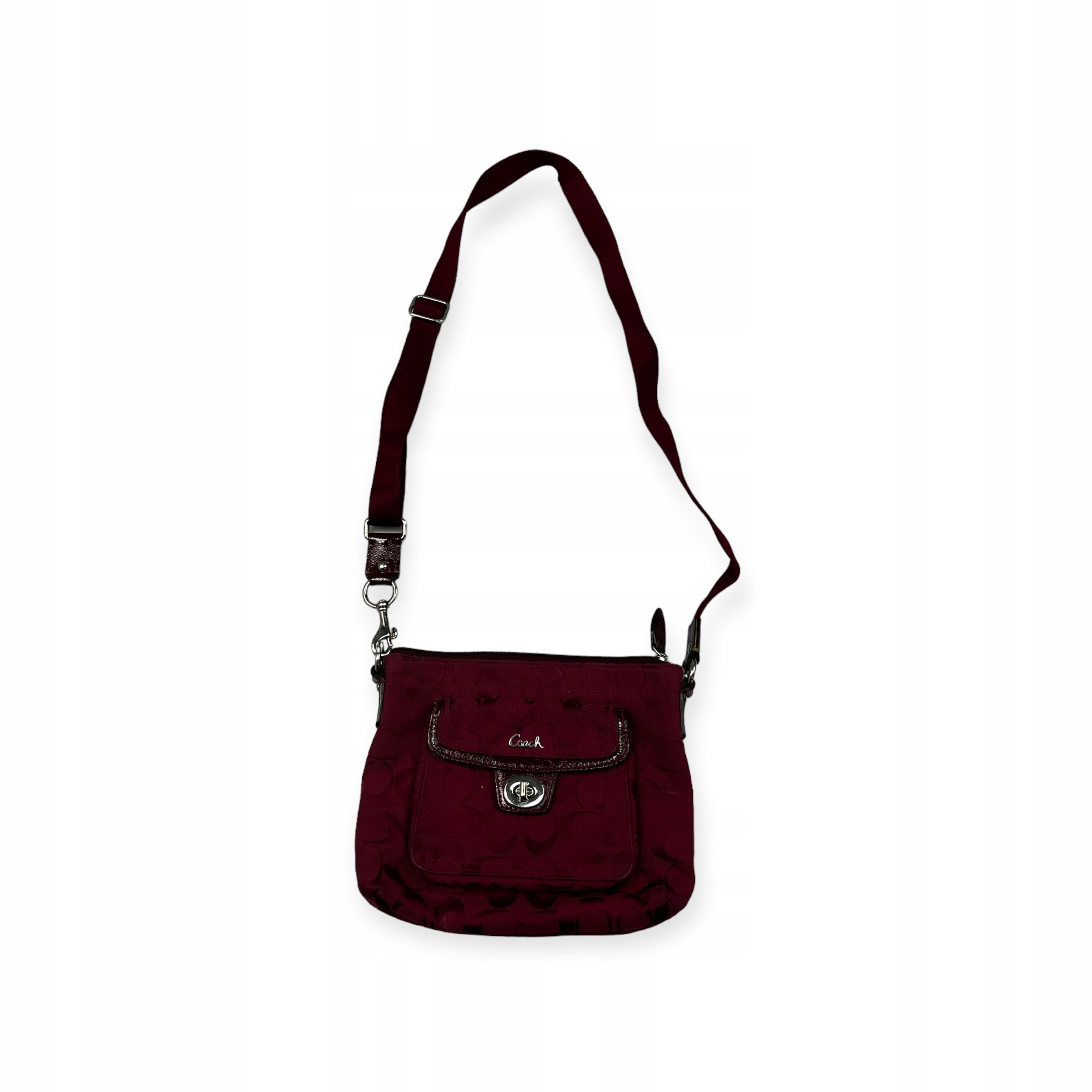 Mała torebka damska bordowa COACH